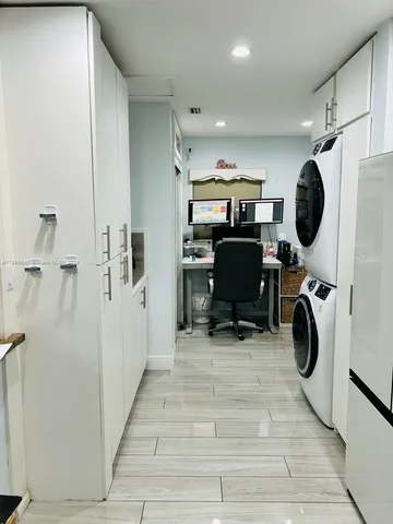 a view of kitchen and utility room