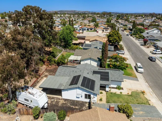an aerial view of multiple house