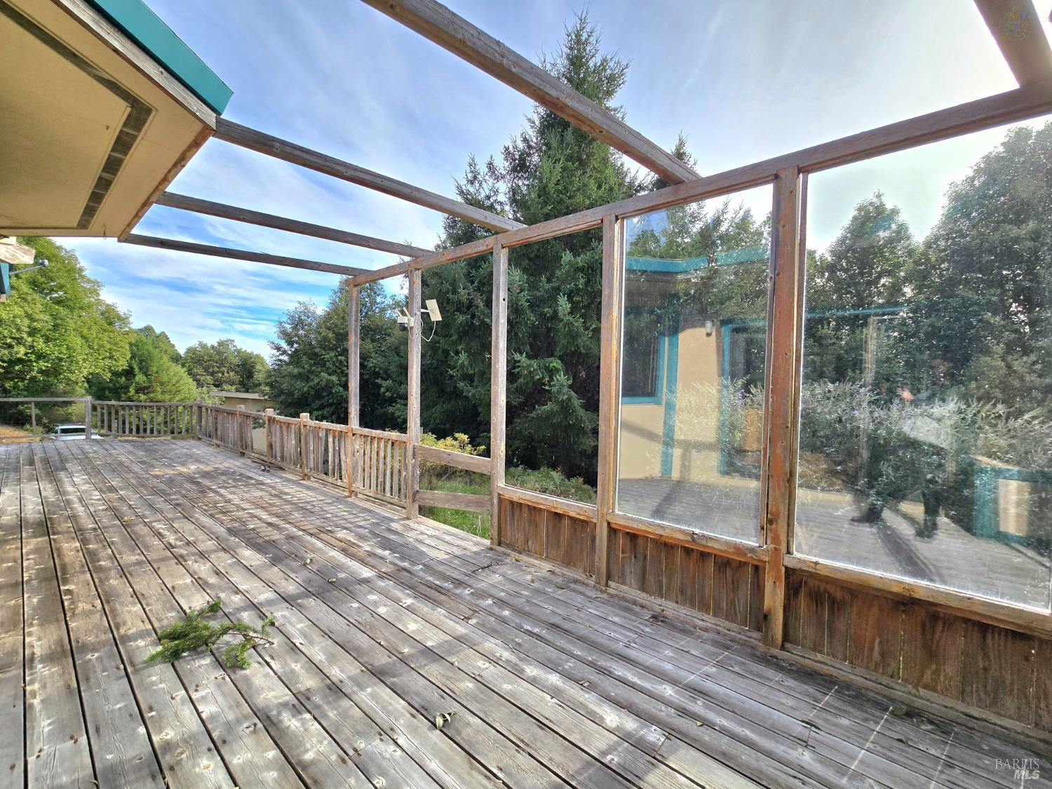 36955 Eureka Stagecoach Road Willits, CA 95490 - Photo 29 of 45 a view of balcony with wooden floor