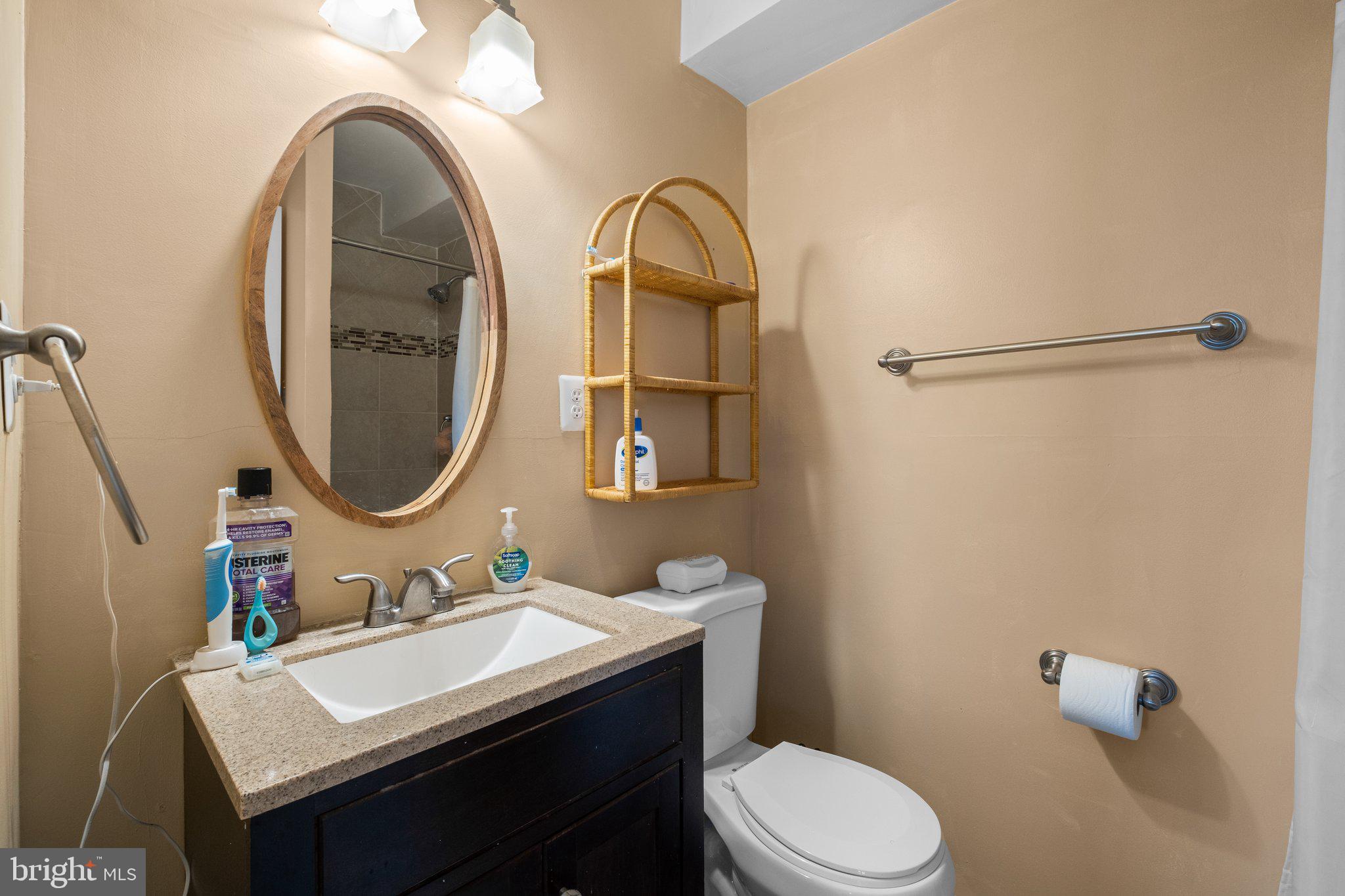 1900 Lyttonsville Road, Unit 1016 Silver Spring, MD 20910 - Photo 20 of 30 a bathroom with a toilet a sink and a mirror