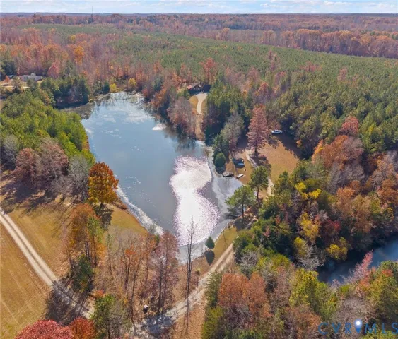 a view of a lake with a mountain in the background