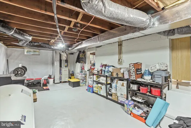 a view of storage and utility room