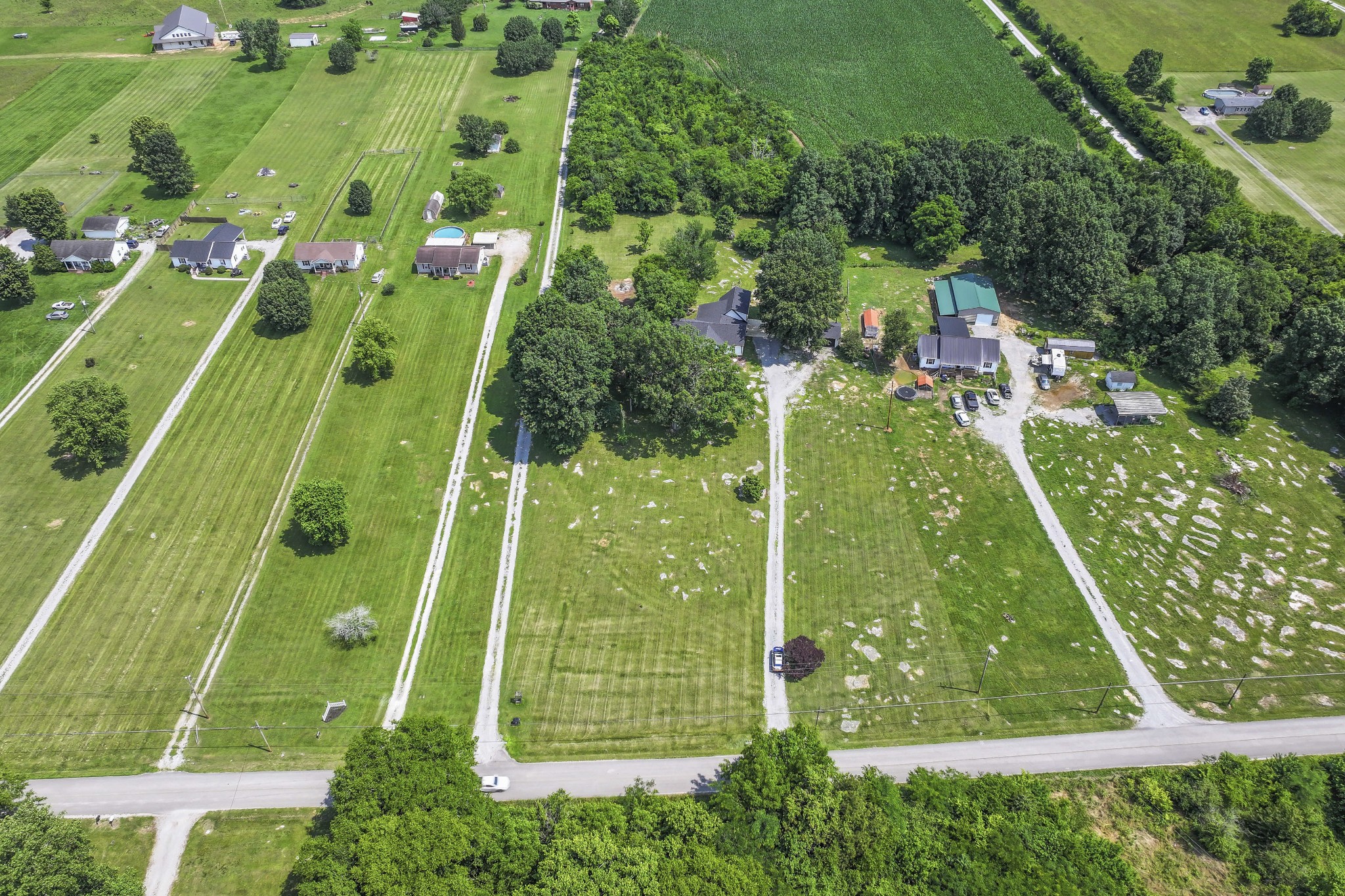 1510 Wade Brown Road Lewisburg, TN 37091 - Photo 15 of 59 an aerial view of a residential houses with outdoor space and street view