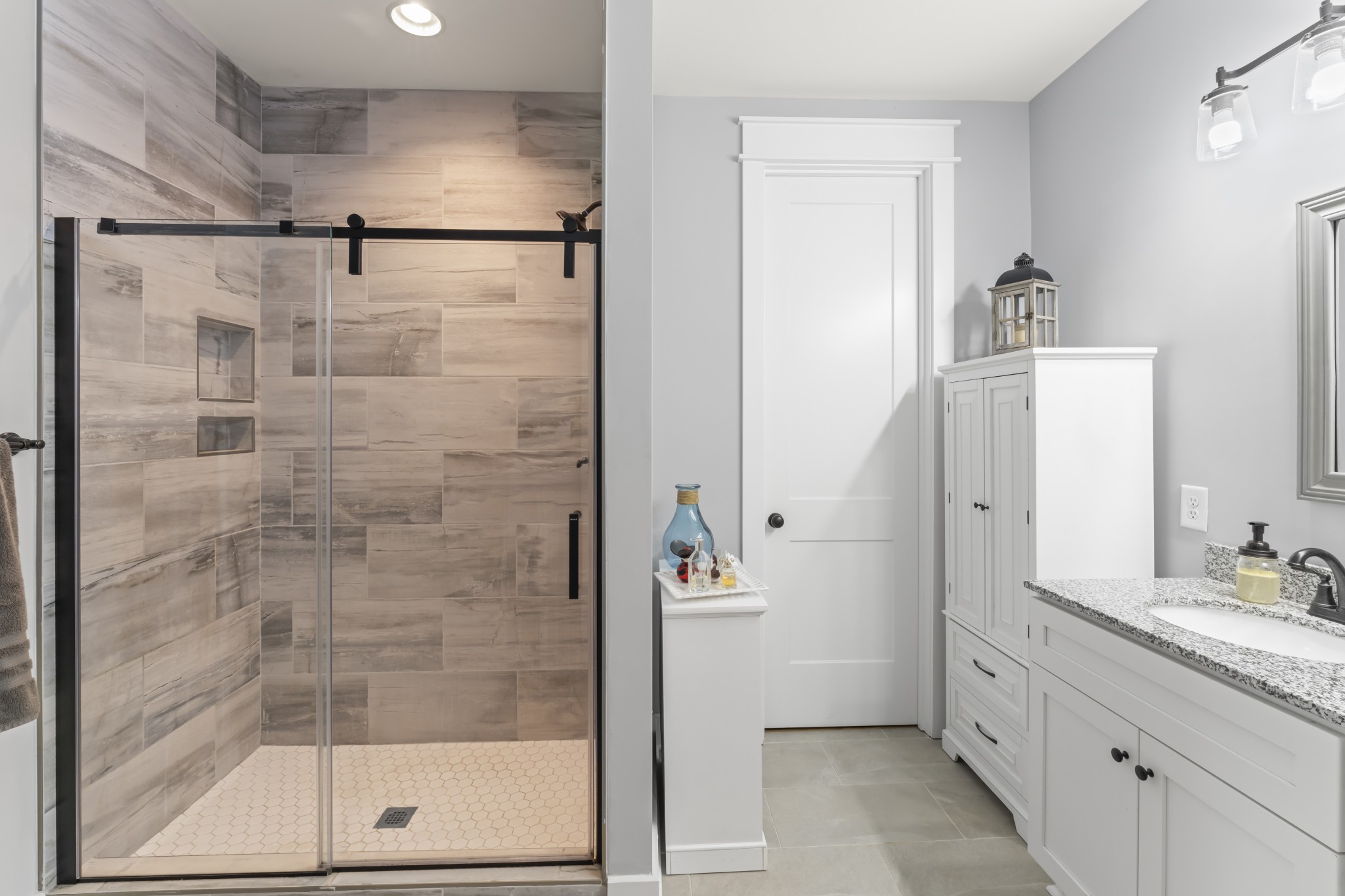 1510 Wade Brown Road Lewisburg, TN 37091 - Photo 37 of 59 a bathroom with a granite countertop sink mirror and shower
