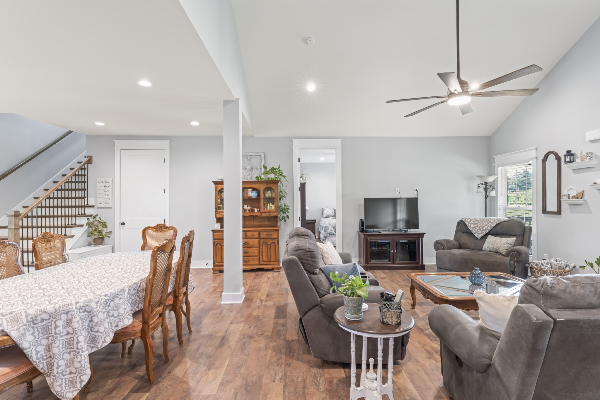 1510 Wade Brown Road Lewisburg, TN 37091 - Photo 50 of 59 a living room with fireplace furniture and a wooden floor
