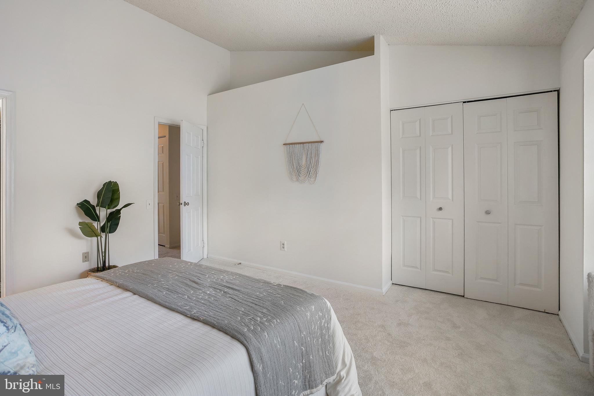 6542 Cypress Point Road Alexandria, VA 22312 - Photo 13 of 31 a bedroom with a bed and a potted plant