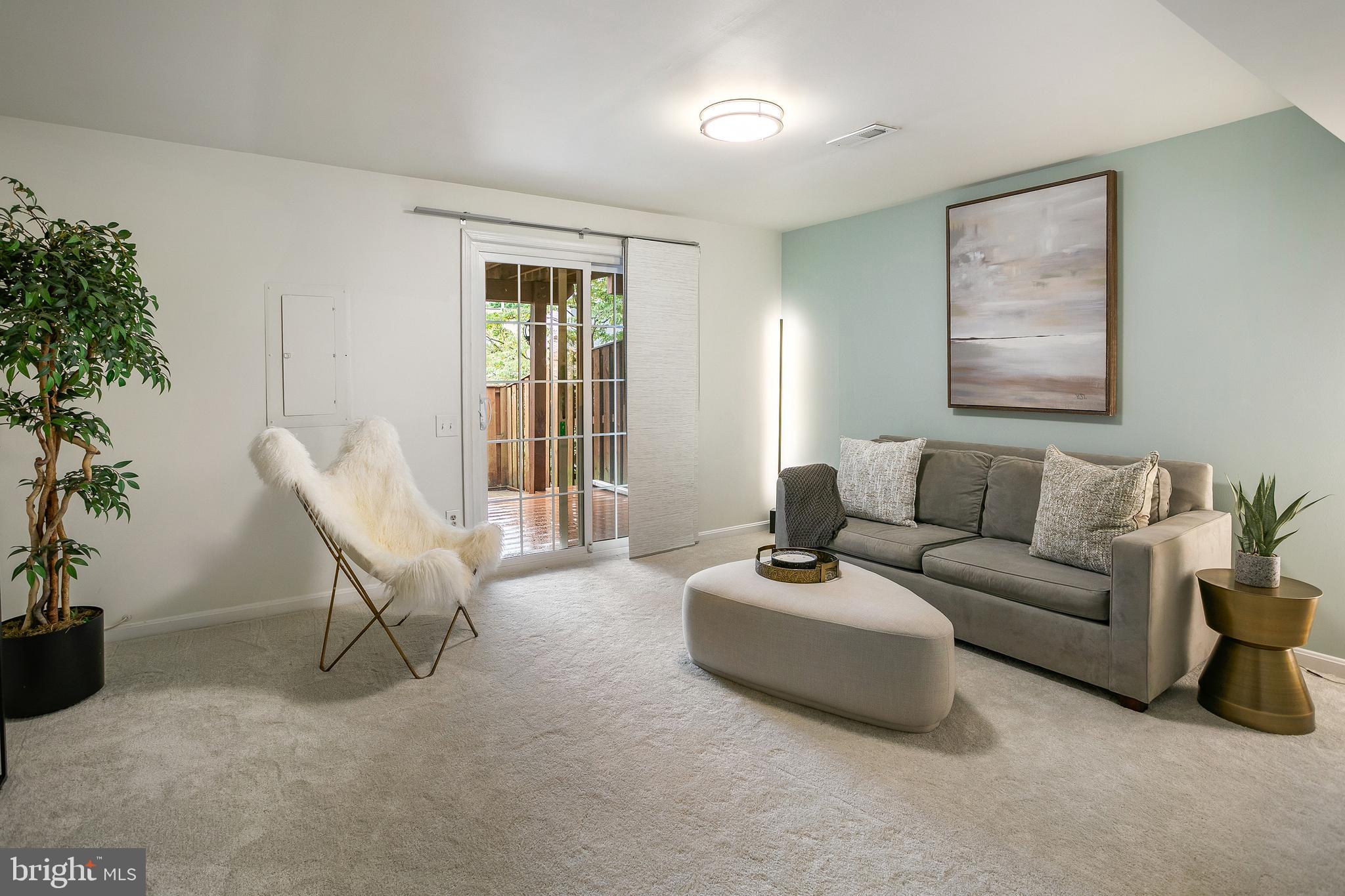 6542 Cypress Point Road Alexandria, VA 22312 - Photo 21 of 31 a living room with furniture and a potted plant