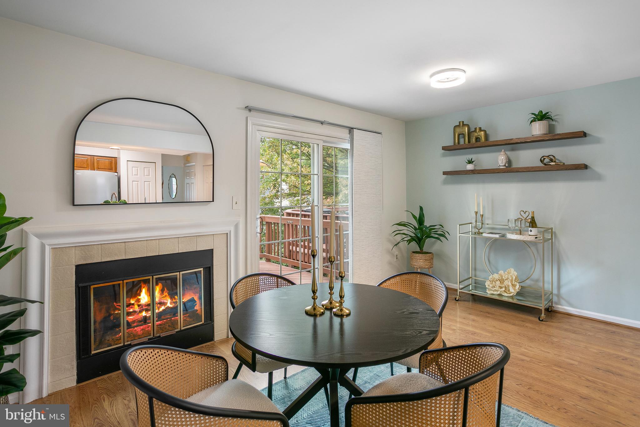 6542 Cypress Point Road Alexandria, VA 22312 - Photo 6 of 31 a living room with furniture and a fireplace