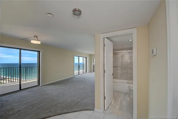 an empty room with a window