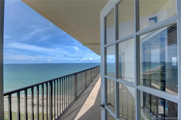 a view of a balcony