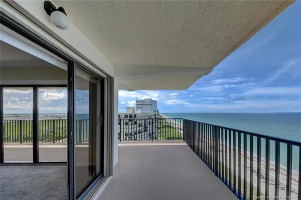 a view of a balcony