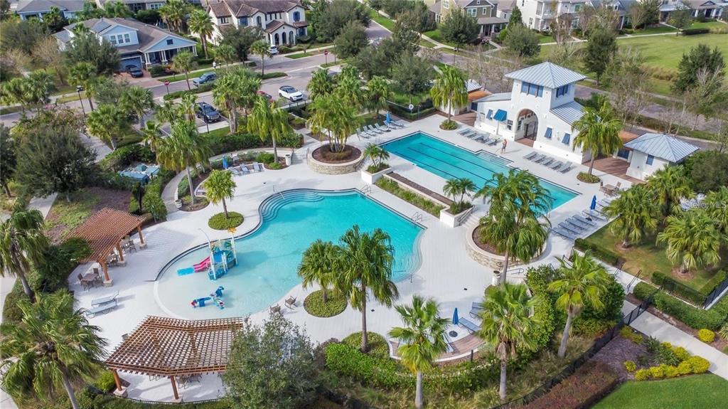 5706 Esker Falls Lane Lithia, FL 33547 - Photo 60 of 76 an aerial view of residential houses with outdoor space