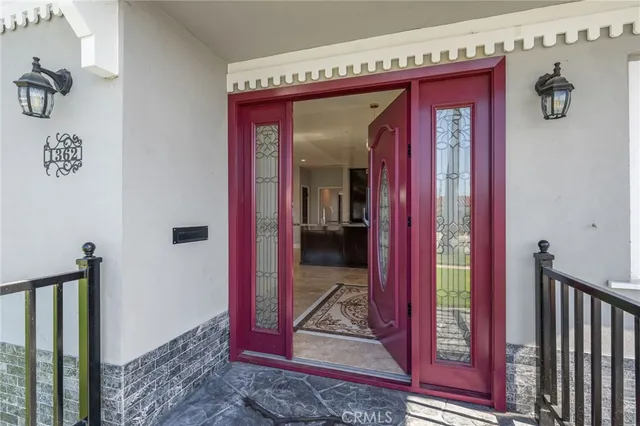 a view of a hallway with a elevator