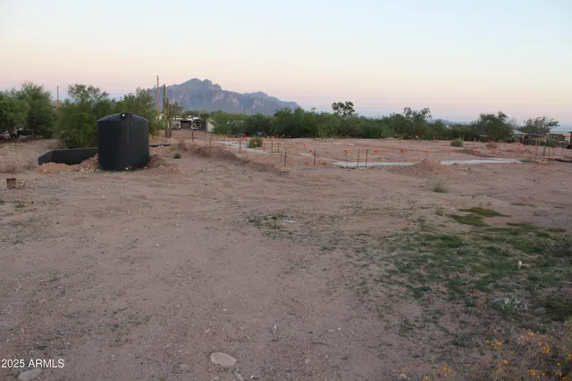 a view of an outdoor space and mountain view