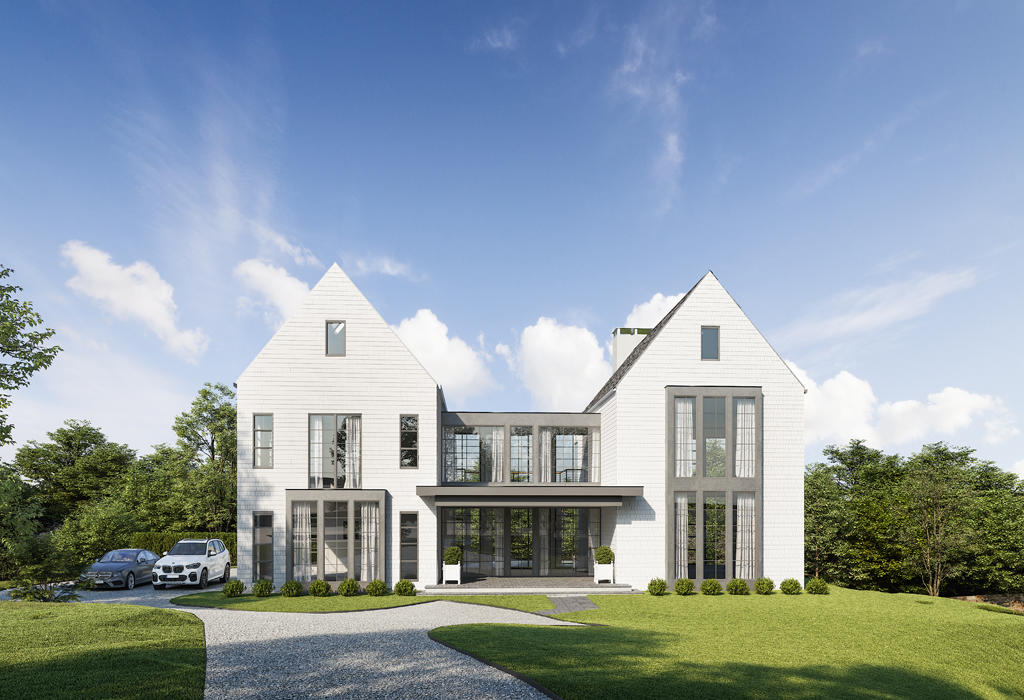 12 Locust Hill Road Darien, CT 06820 - Photo 2 of 10 a front view of a house with a yard