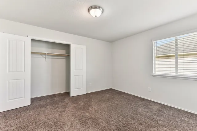 an empty room with a window