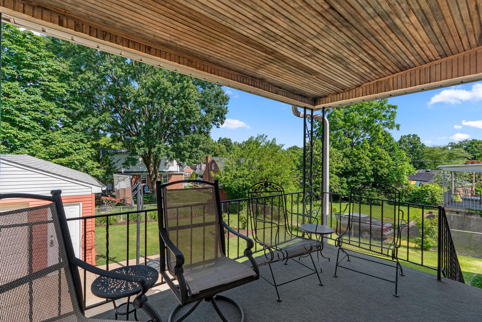 305 Gralan Road Catonsville, MD 21228 - Photo 31 of 38 Spacious covered balcony overlooking lush yard