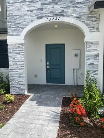 a front view of a house