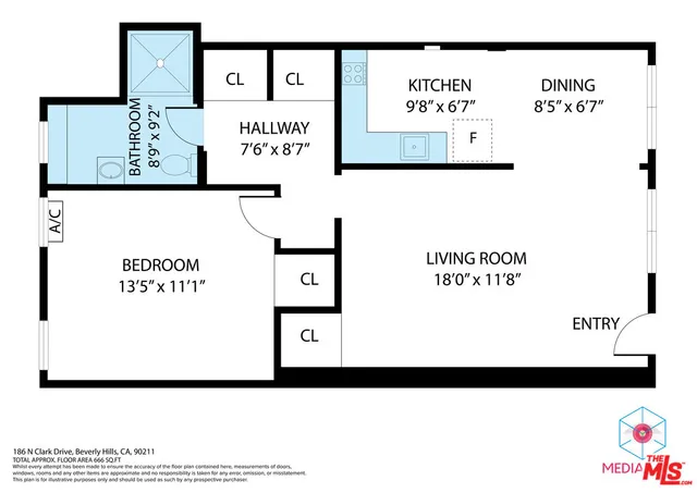 $2,400 | 186 North Clark Drive, Beverly Hills, CA 90211