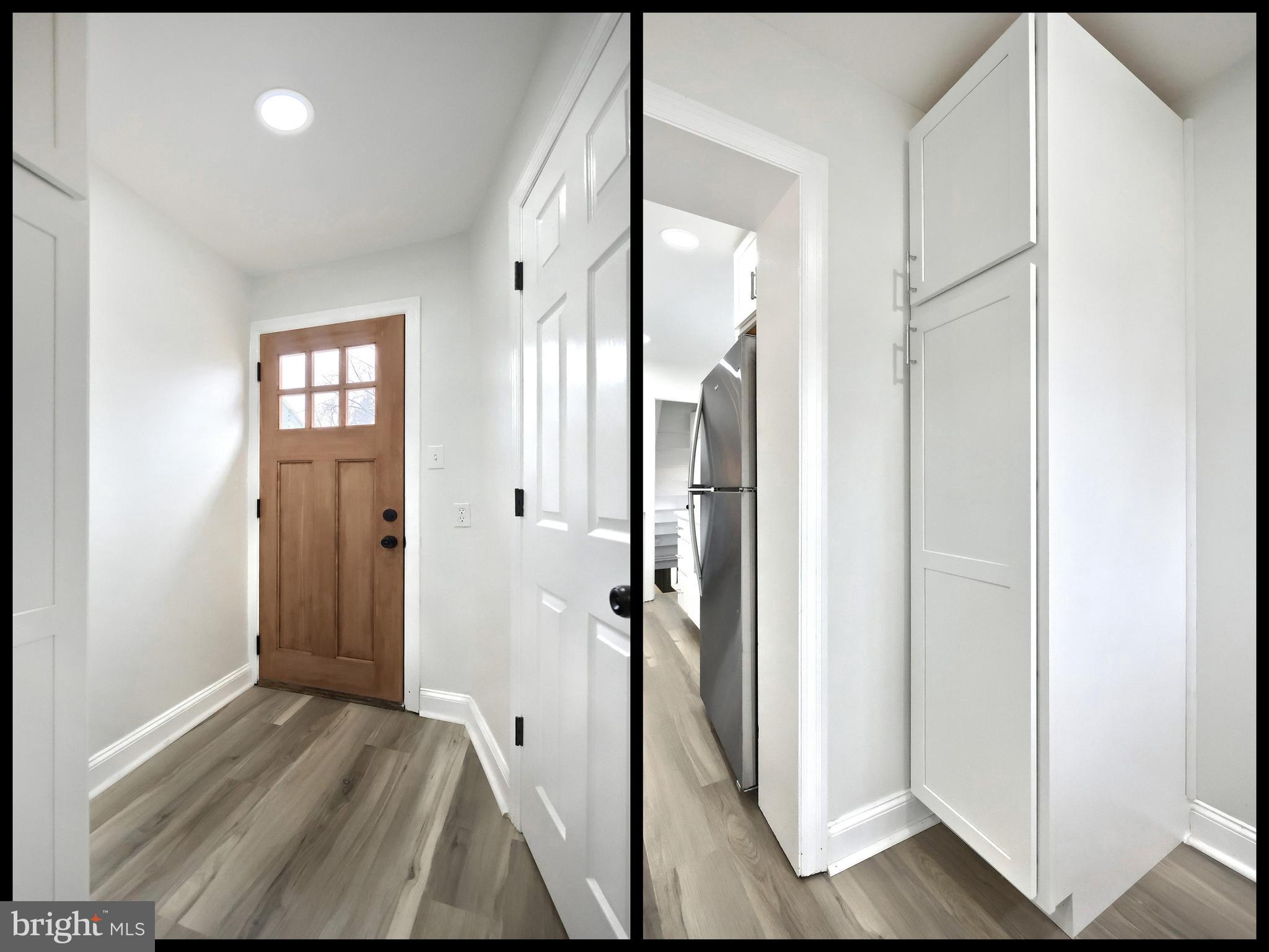 1611 Meade Street Reading, PA 19607 - Photo 23 of 59 a view of a hallway with wooden floor and glass door