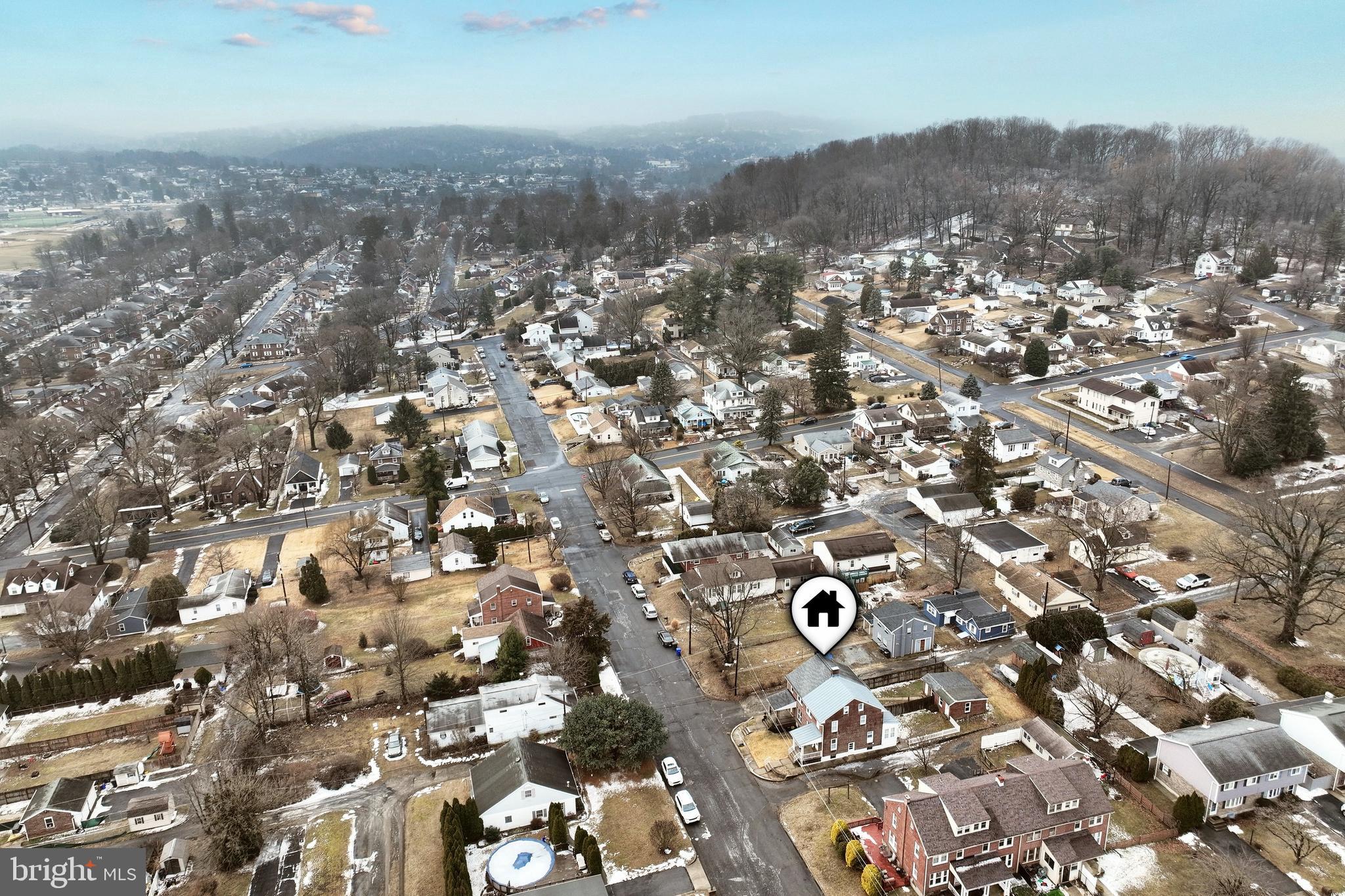 1611 Meade Street Reading, PA 19607 - Photo 47 of 59 an aerial view of residential house with parking space