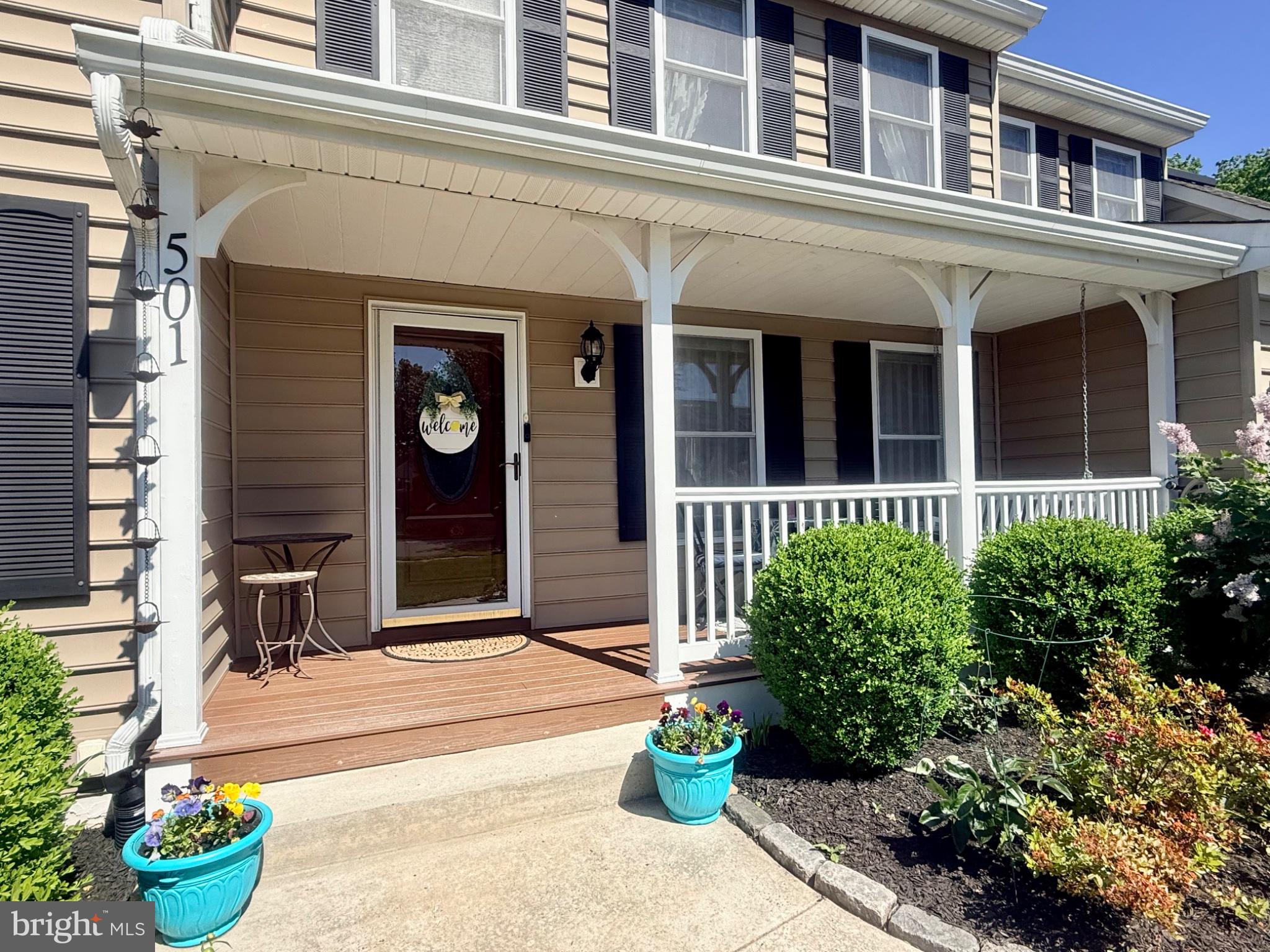 501 Stanford Road Fairless Hills, PA 19030 - Photo 4 of 87 Charming entryway with vibrant blooms.