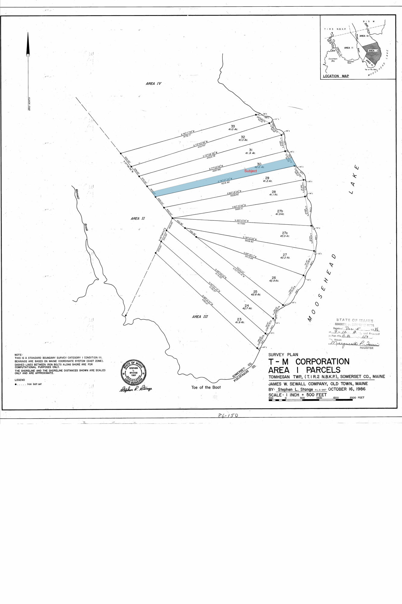 Lot 30 Toe Of The Boot Road Rockwood, ME 04478 - Photo 13 of 15 TM Corp plan - Copy