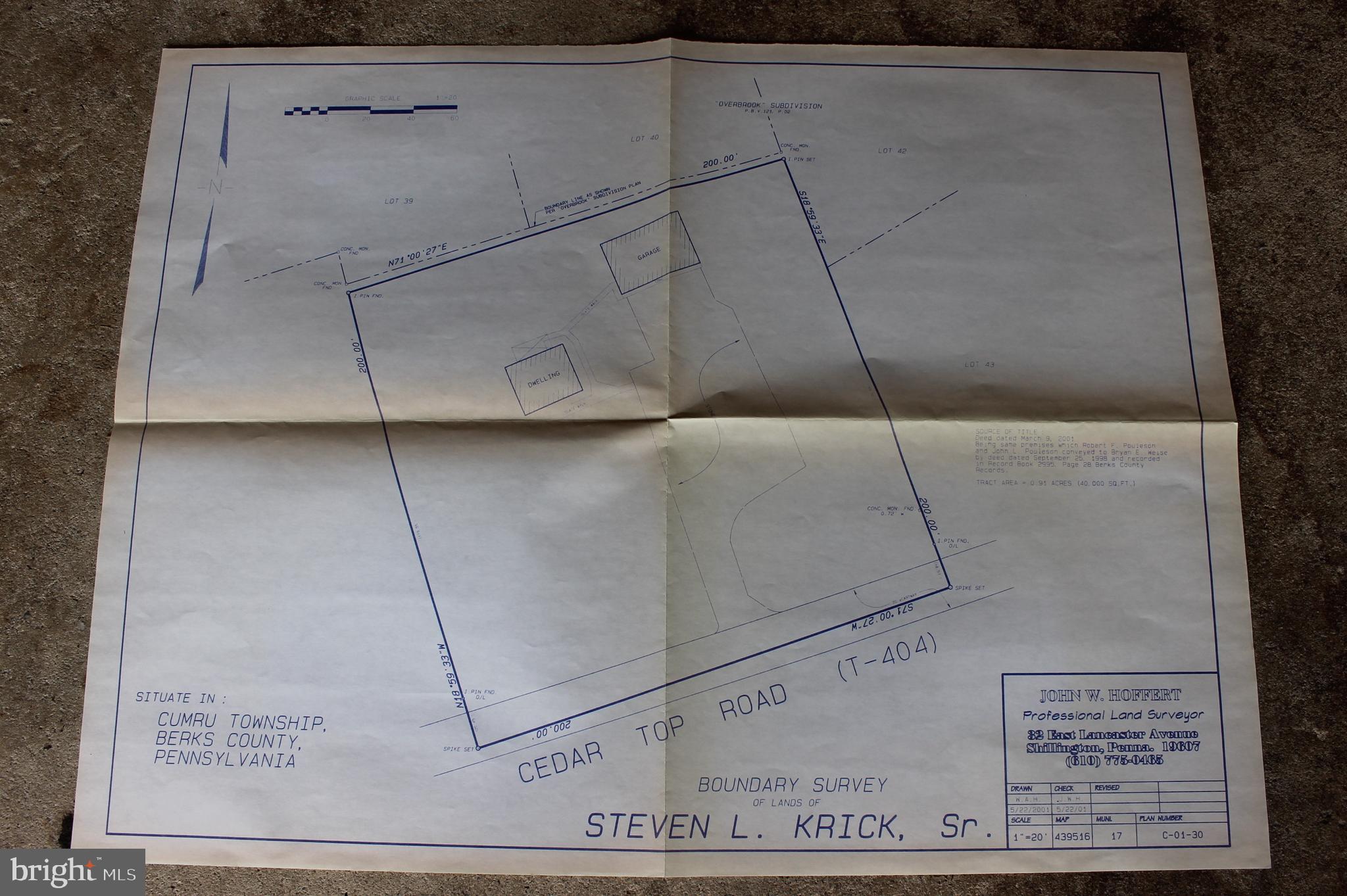 1443 Cedar Top Road Reading, PA 19607 - Photo 26 of 30 Plot plan