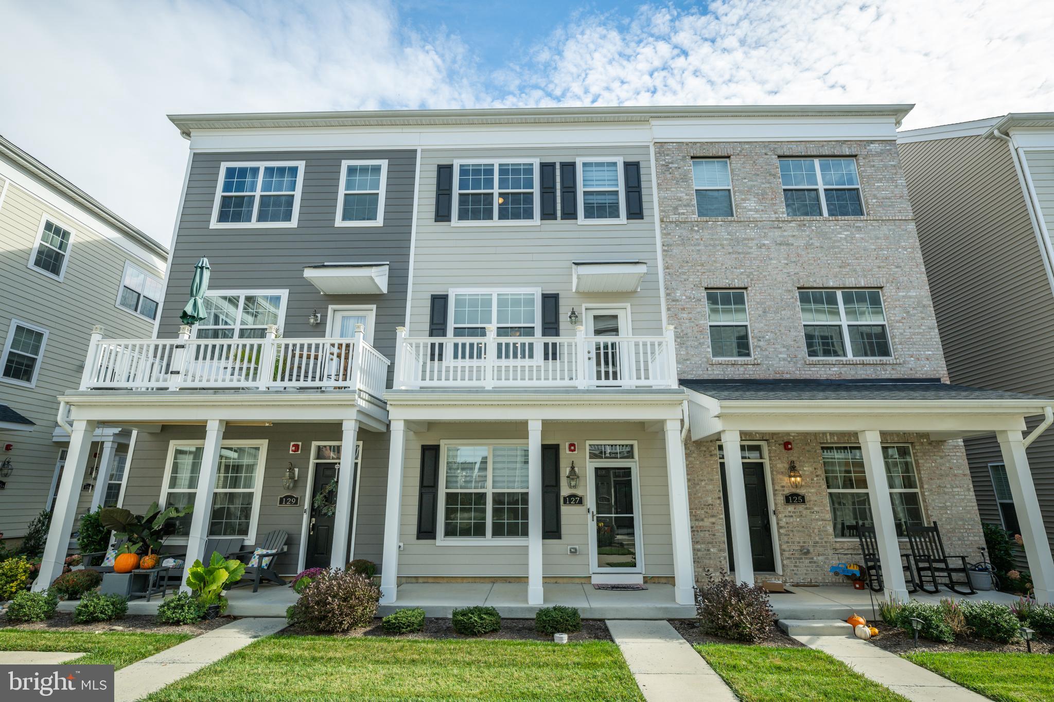 front view of a brick house