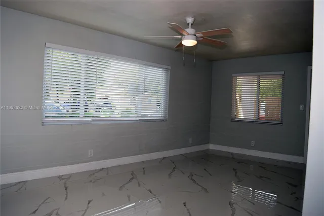 an empty room with a window