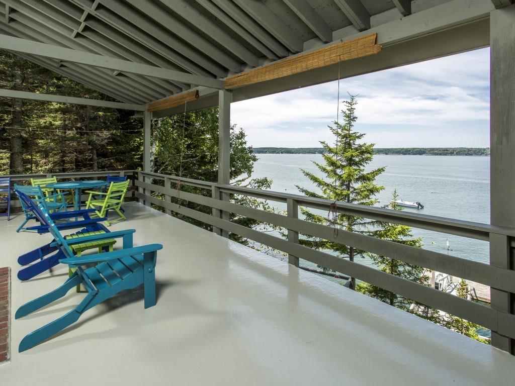 232 Dogfish Head Road Southport, ME 04576 - Photo 21 of 35 Second floor waterside covered deck...