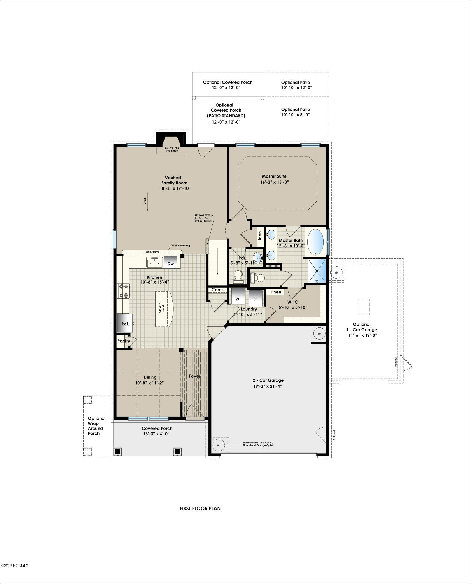 40 Violetear Ridge, Unit 55 Hampstead, NC 28443 - Photo 16 of 16 FIRST FLOOR PLAN