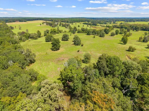 a view of an ocean and a yard