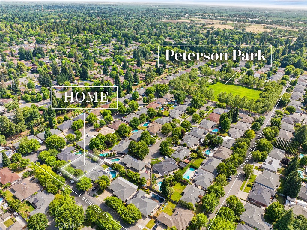 3011 Calistoga Drive Chico, CA 95973 - Photo 40 of 40 an aerial view of residential houses with outdoor space and street view