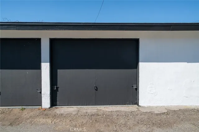 a view of wooden door