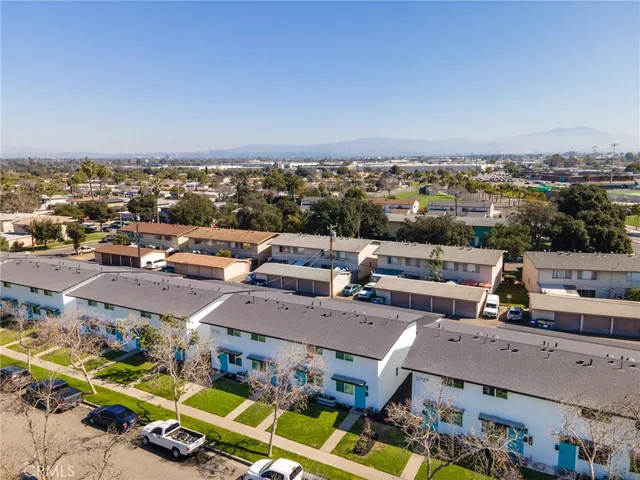 an aerial view of a city