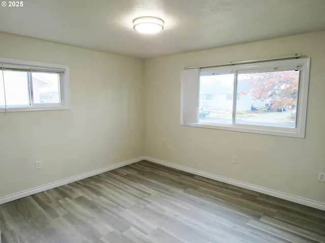 an empty room with a window