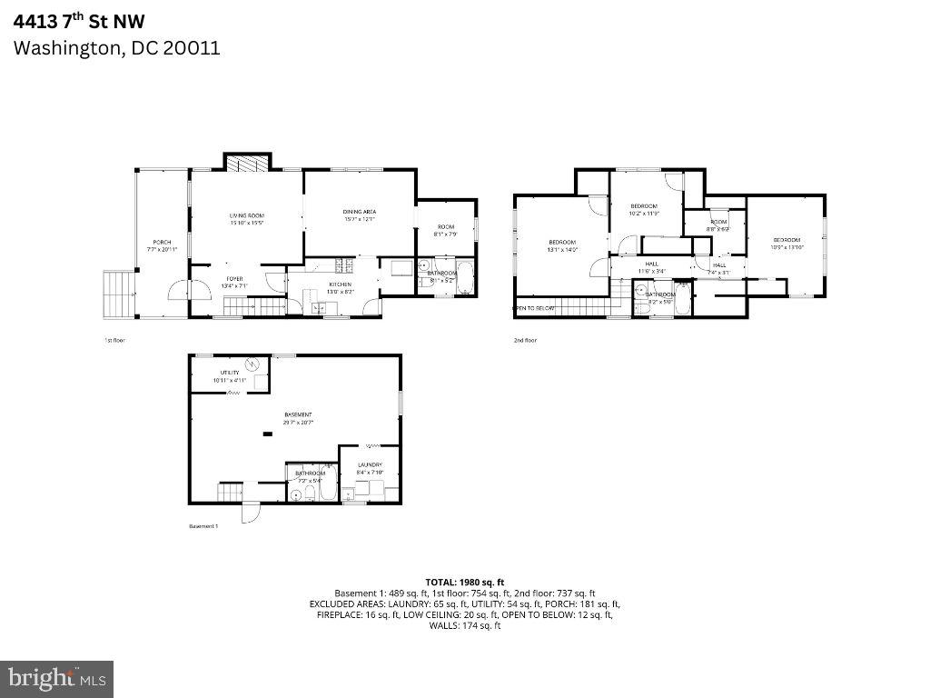 4413 7th Street Northwest Washington, DC 20011 - Photo 20 of 20 a picture of floor plan