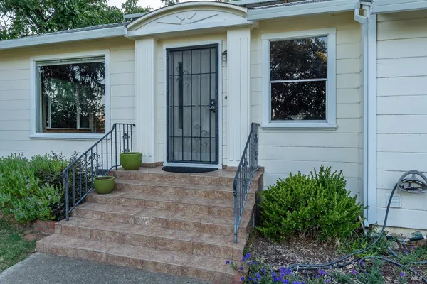 a front view of a house
