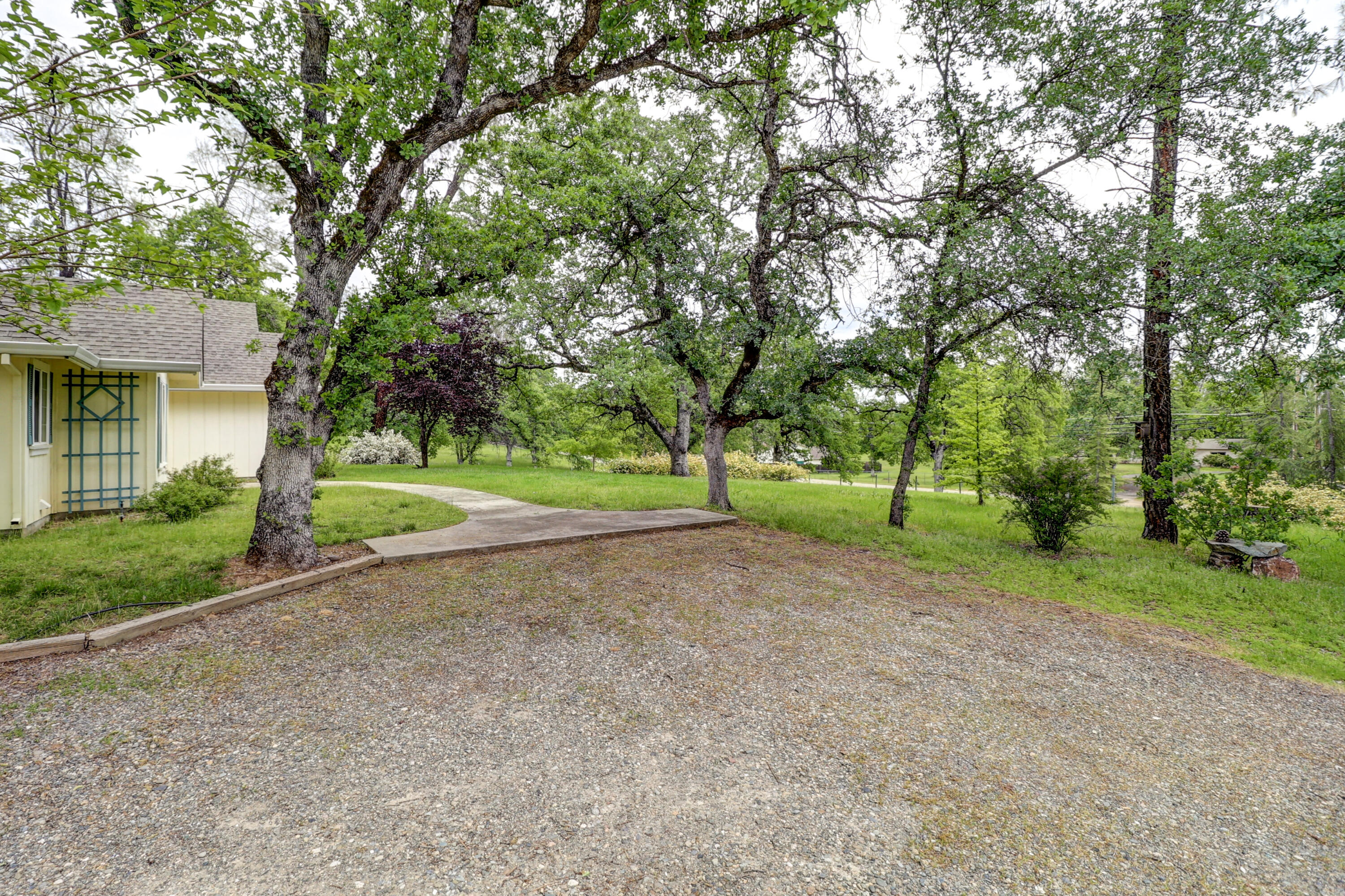 9400 Placer Road Redding, CA 96001 - Photo 43 of 52 a view of a house with a big yard and large trees