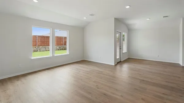 a view of a small space with white walls