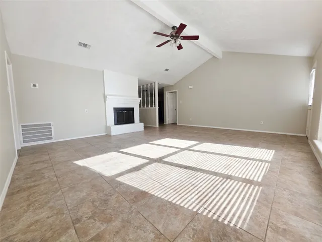 a view of a livingroom with a fireplace