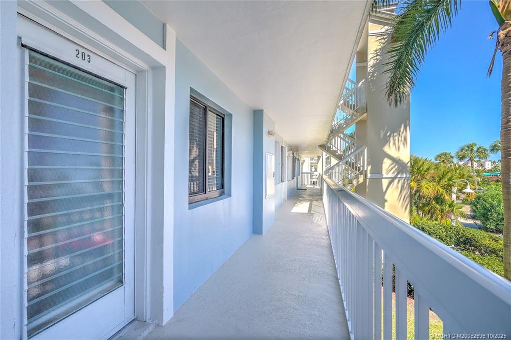 40 Northeast Plantation Road, Unit 203 Jensen Beach, FL 34957 - Photo 10 of 53 a view of a balcony