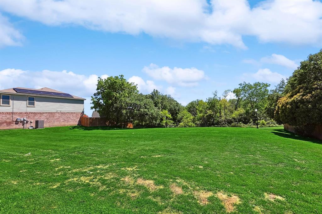 5424 Elk Ridge Drive Watauga, TX 76137 - Photo 36 of 40 a view of a big yard with plants and a large tree