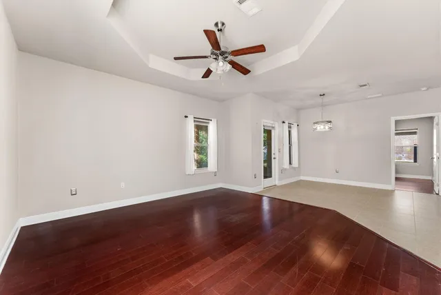 a view of an empty room and window