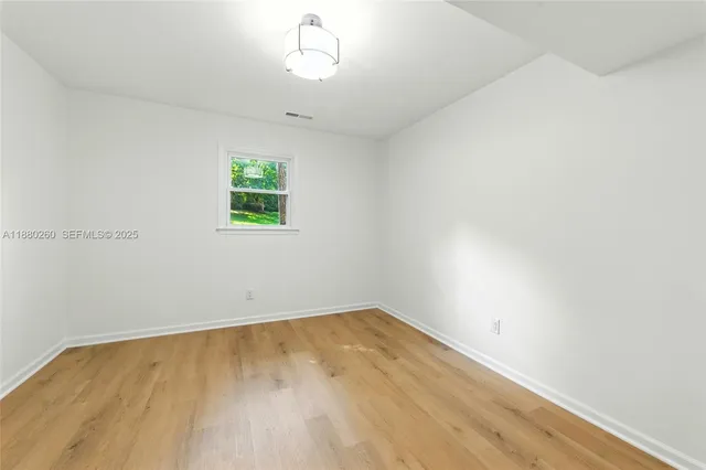 an empty room with a window