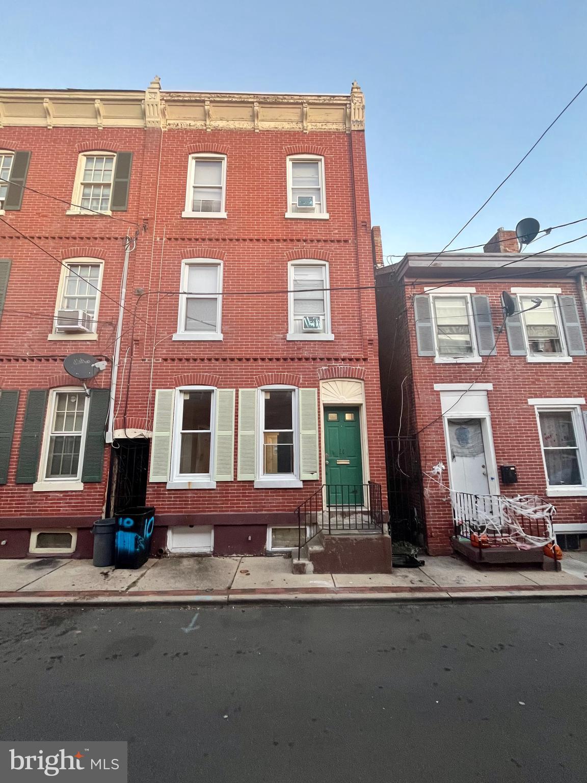 front view of a brick building