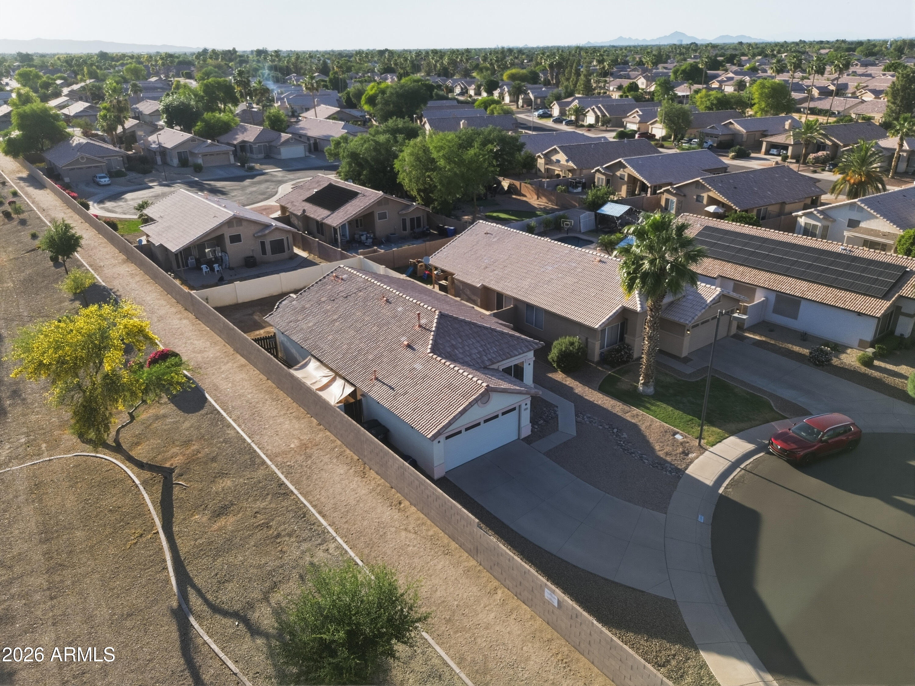 1994 South Spartan Street Gilbert, AZ 85233 - Photo 15 of 30 an aerial view of a house with a garden