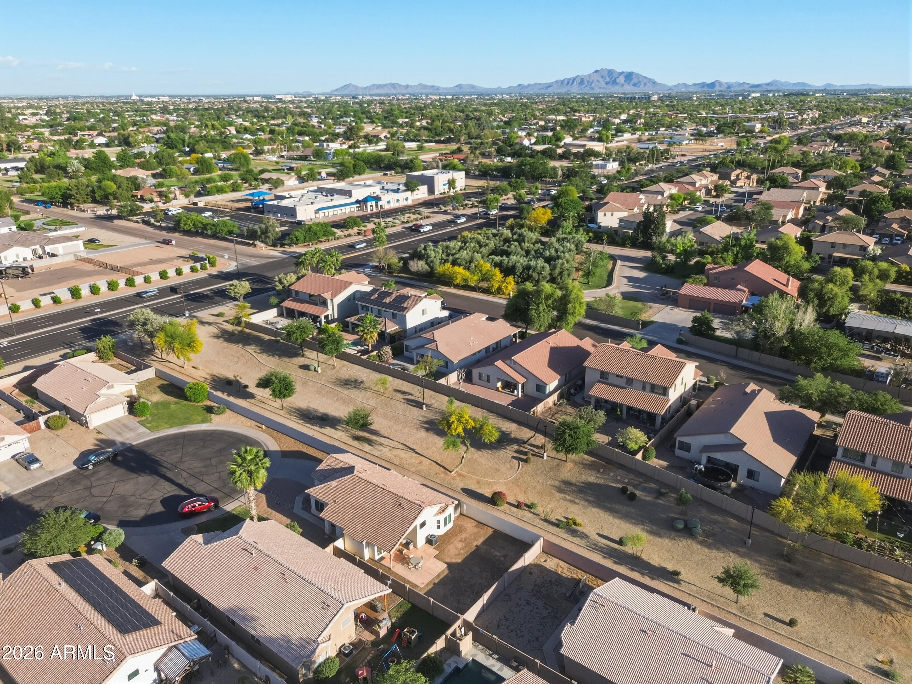 1994 South Spartan Street Gilbert, AZ 85233 - Photo 16 of 30 an aerial view of a city with lots of residential buildings