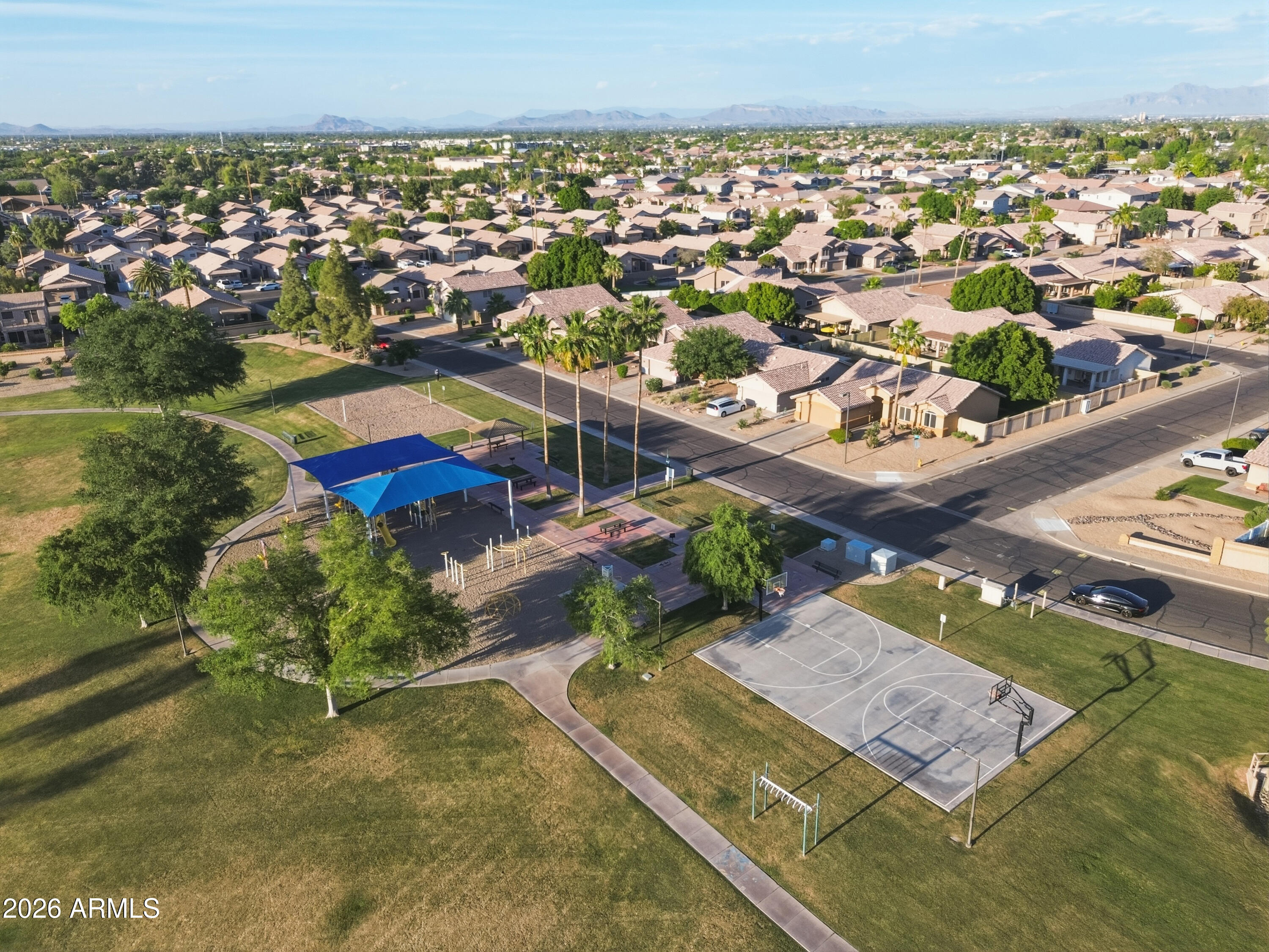1994 South Spartan Street Gilbert, AZ 85233 - Photo 19 of 30 an aerial view of a residential houses with outdoor space